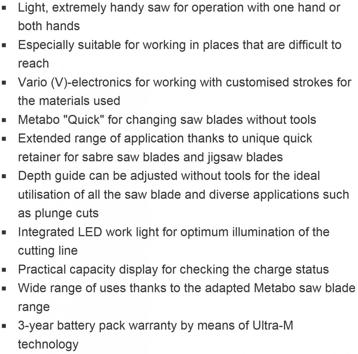 מסור חרב נטען מטבו METABO POWERMAXX ASE